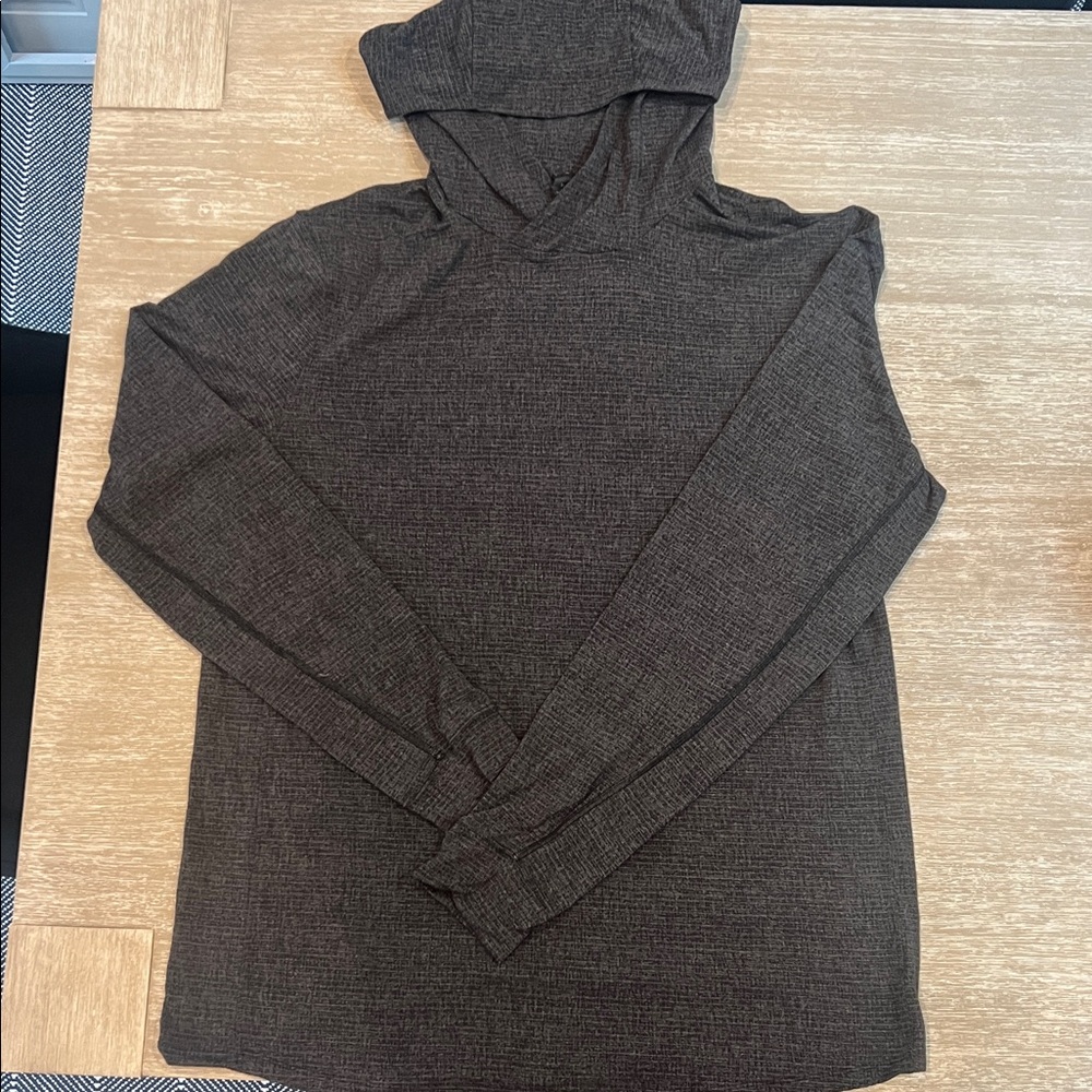 Lululemon Dark Gray Hooded Long Sleeve Shirt